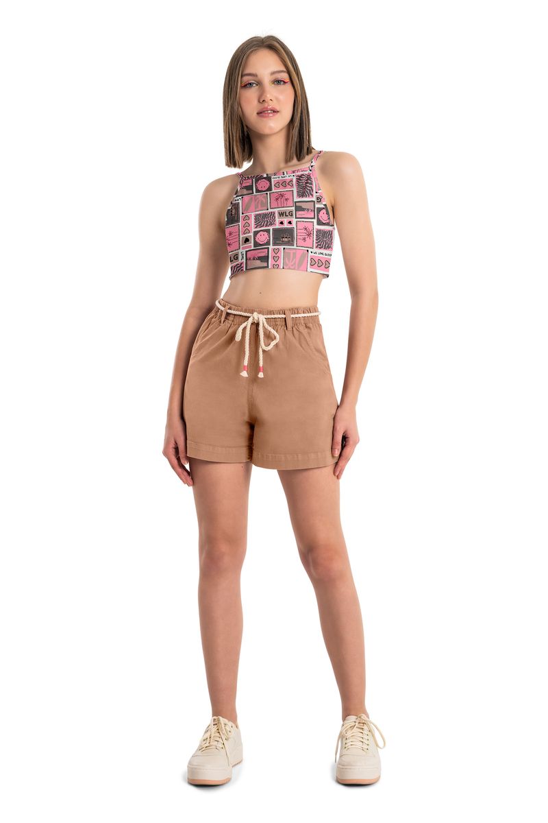 Conjunto-Juvenil-com-Blusa-Cropped-e-Top--Rosa-Pink--Gloss