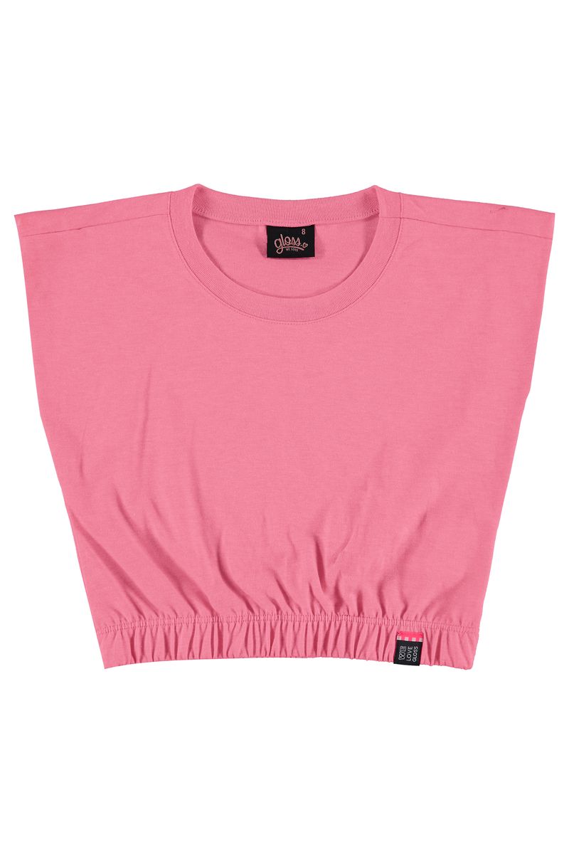 Blusa-Cropped-Manga-Curta-Juvenil-Feminina--Rosa-Pink--Gloss