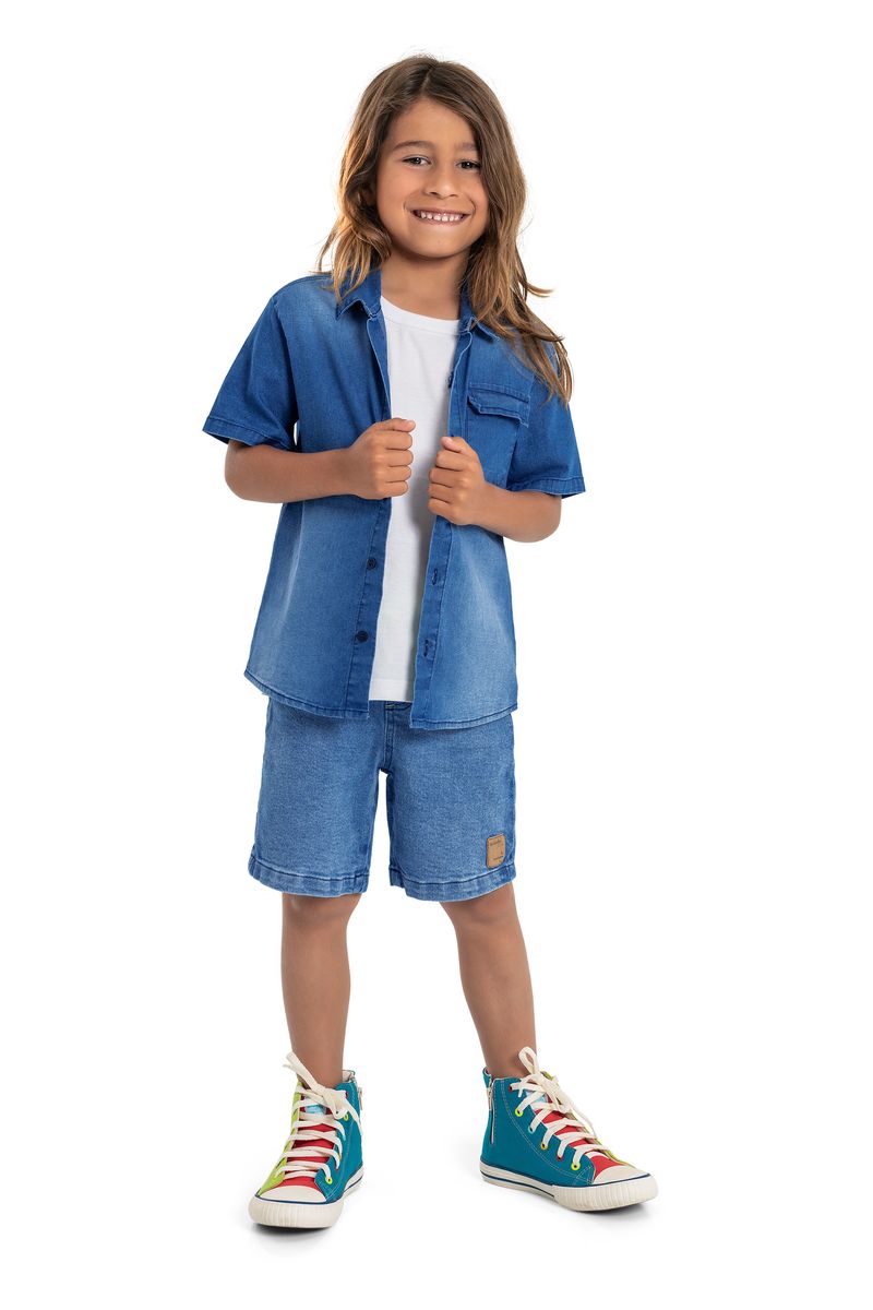 Camisa-Jeans-Infantil-para-Menino--Azul--Quimby
