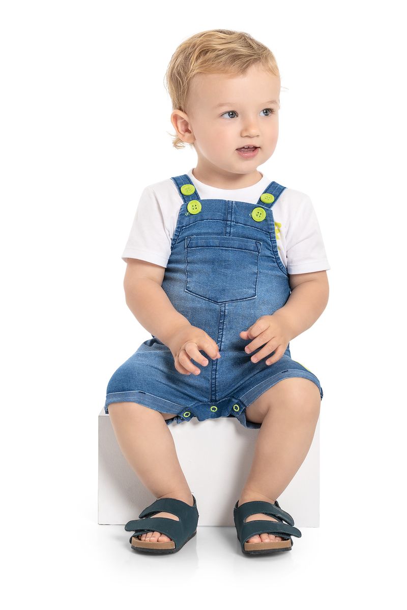 Jardineira-em-Jeans-com-Elastano-para-Bebe-Menino--Azul--Quimby