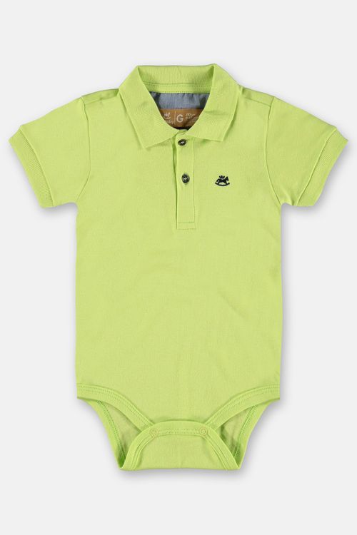 Body Polo Básico de Bebê Menino (Verde) Up Baby