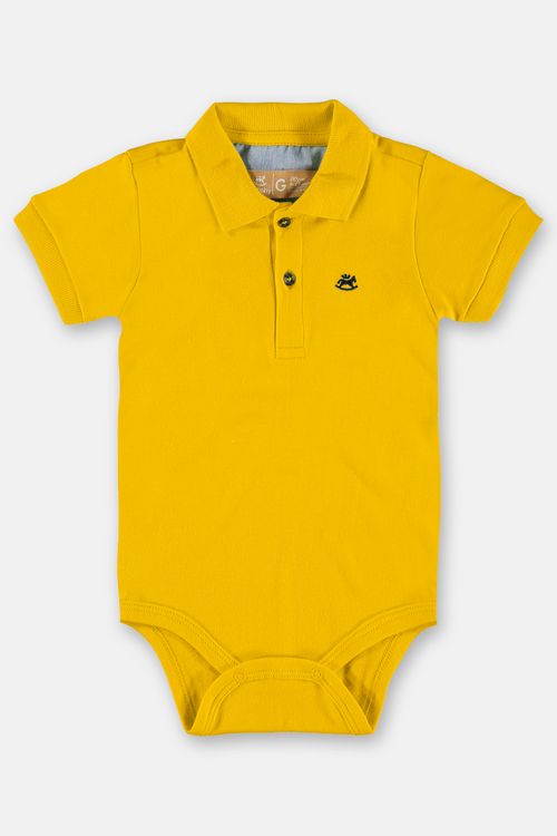 Body Polo Básico de Bebê Menino (Amarelo) Up Baby