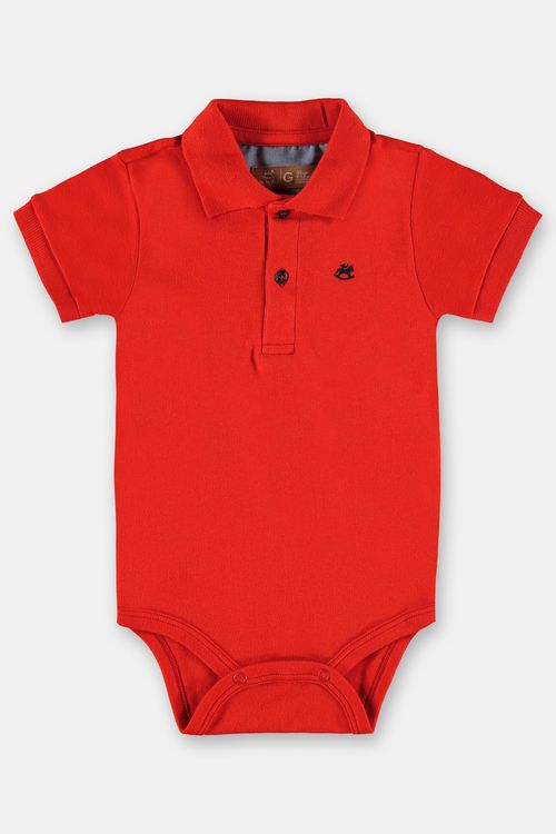 Body Polo Básico de Bebê Menino (Vermelho) Up Baby