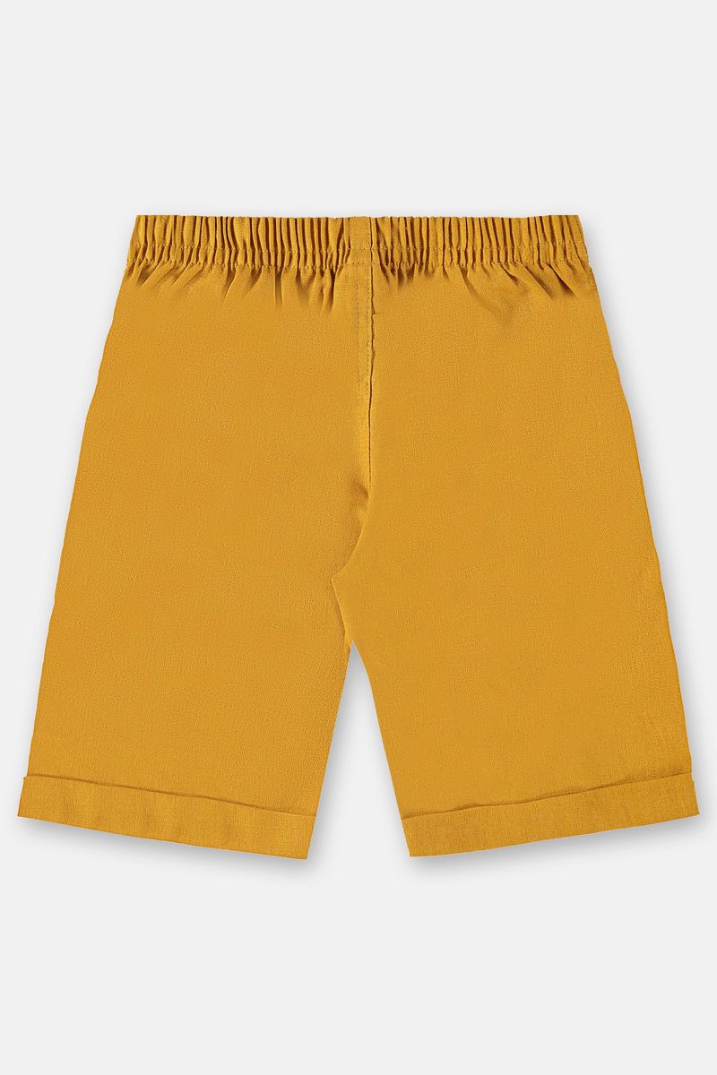 Bermuda-em-Linho-para-Menino--Amarelo--Up-Baby