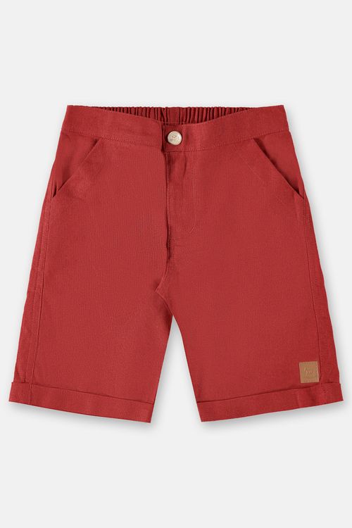 Bermuda em Linho para Menino (Vermelho) Up Baby