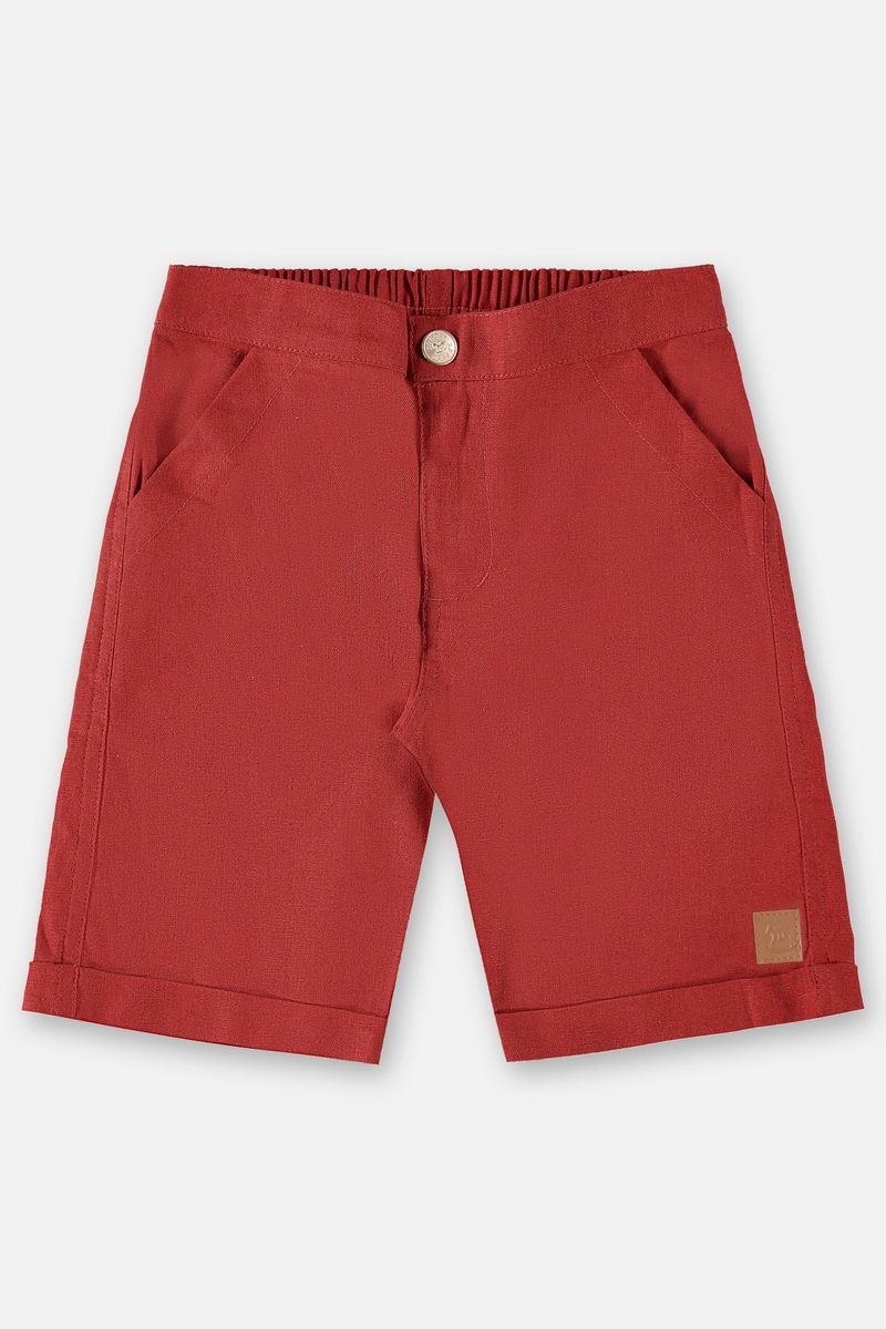Bermuda-em-Linho-para-Menino--Vermelho--Up-Baby