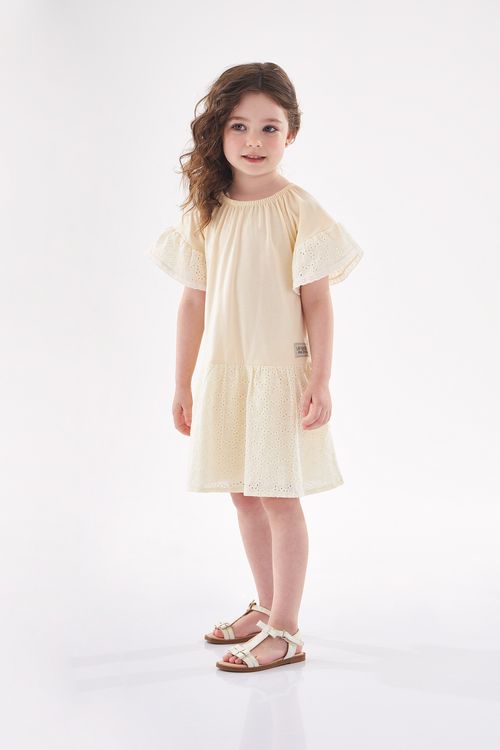 Vestido em Laise Infantil (Amarelo) Up Baby