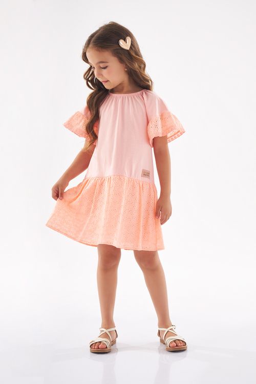 Vestido em Laise Infantil (Rosa) Up Baby