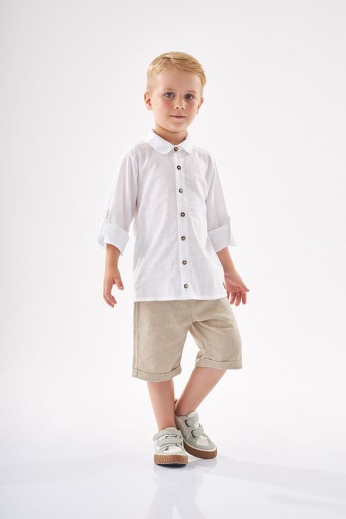 Camisa Polo Infantil Menino (Branco) Up Baby