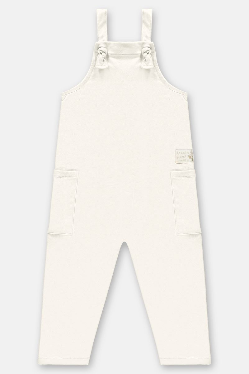 Jardineira-Bio-Sustentavel-Unissex-Infantil--Off-White--Up-Baby