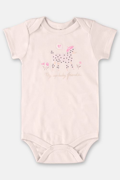 Body Curto My Up Baby Friend Feminino para Bebês (Rosa) Up Baby