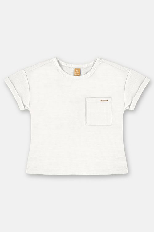 Blusa básica infantil para menina (Branco) Up Baby