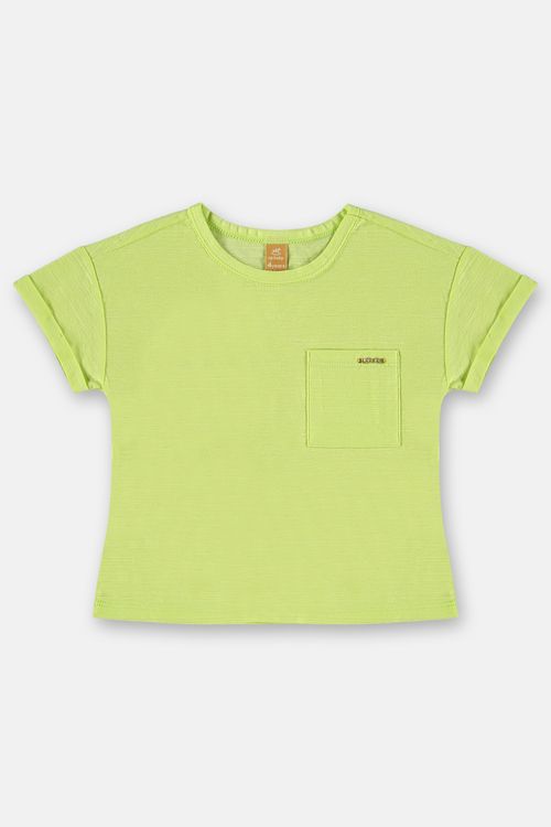 Blusa básica infantil para menina (Verde) Up Baby