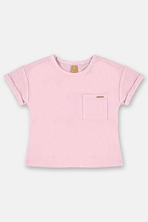 Blusa básica infantil para menina (Rosa) Up Baby