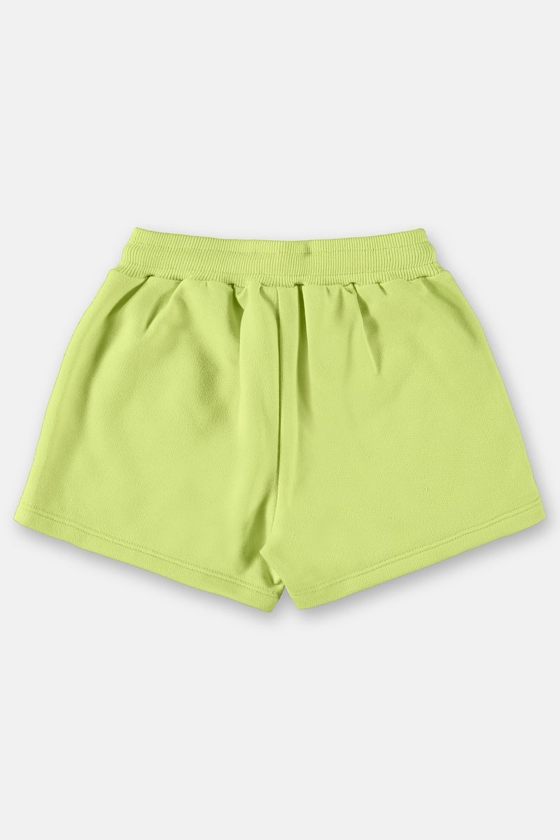 Shorts-basico-infantil-menina-em-moletom--Verde--Up-Baby