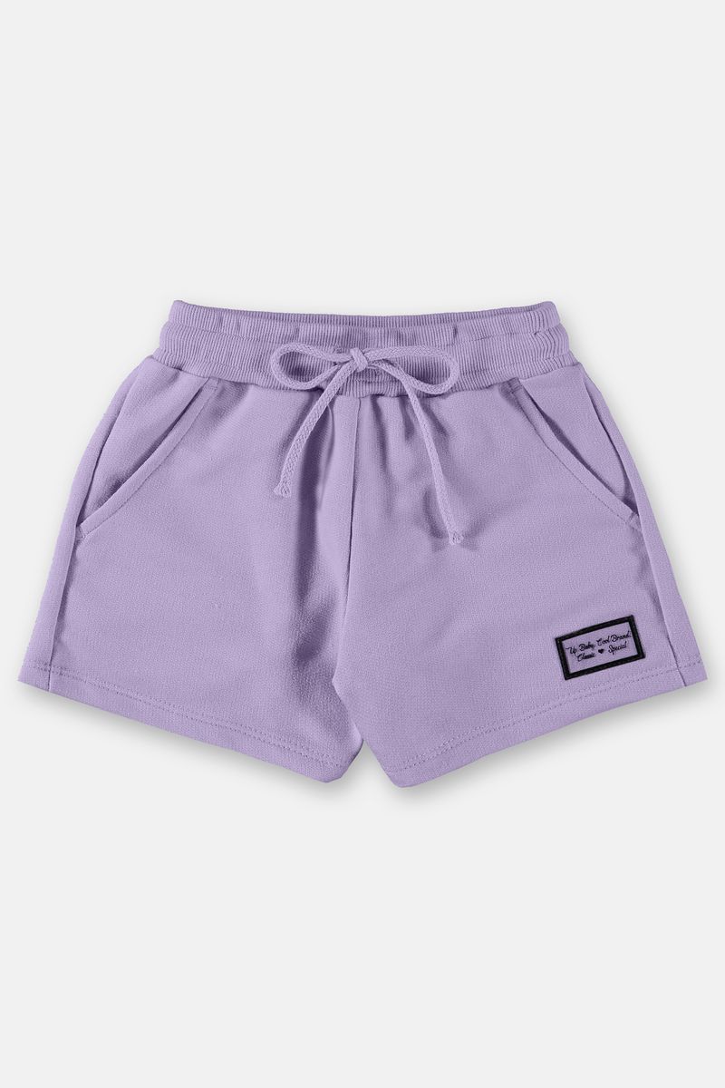 Shorts-basico-infantil-menina-em-moletom--Roxo--Up-Baby