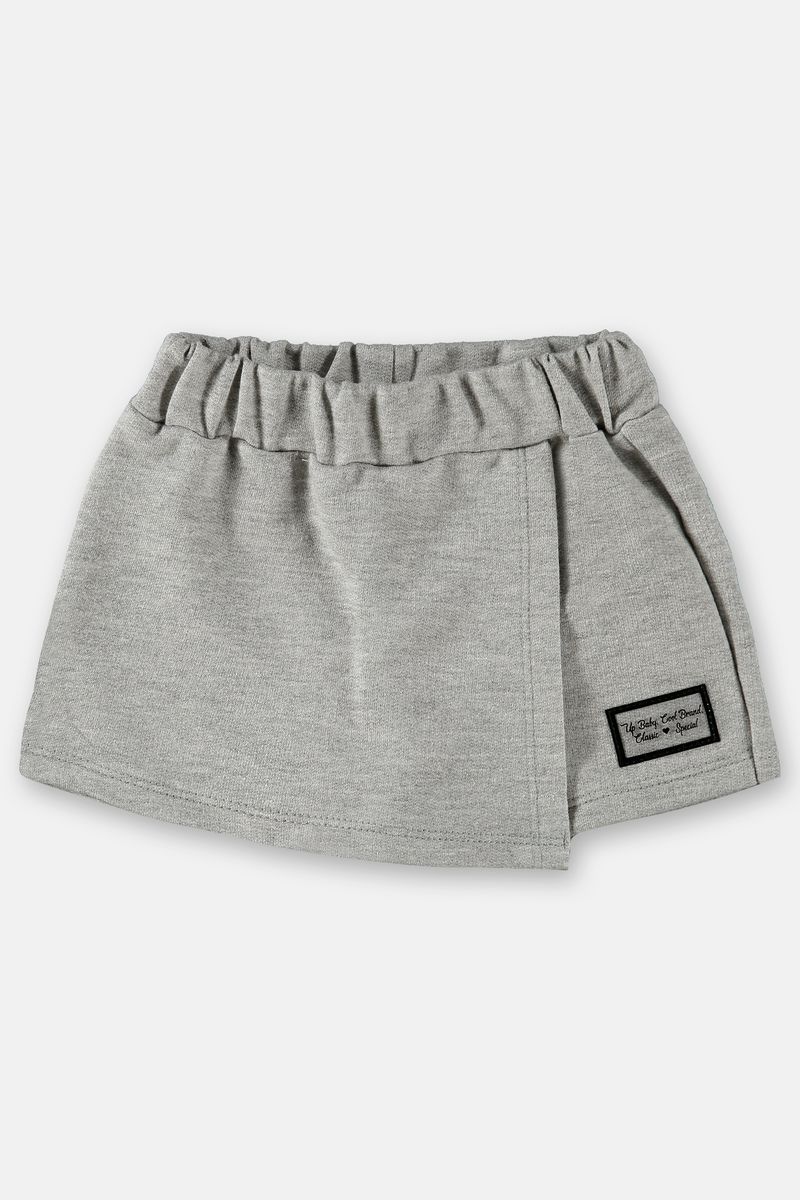 Shorts-saia-basico-infantil-menina-em-moletom--Cinza--Up-Baby