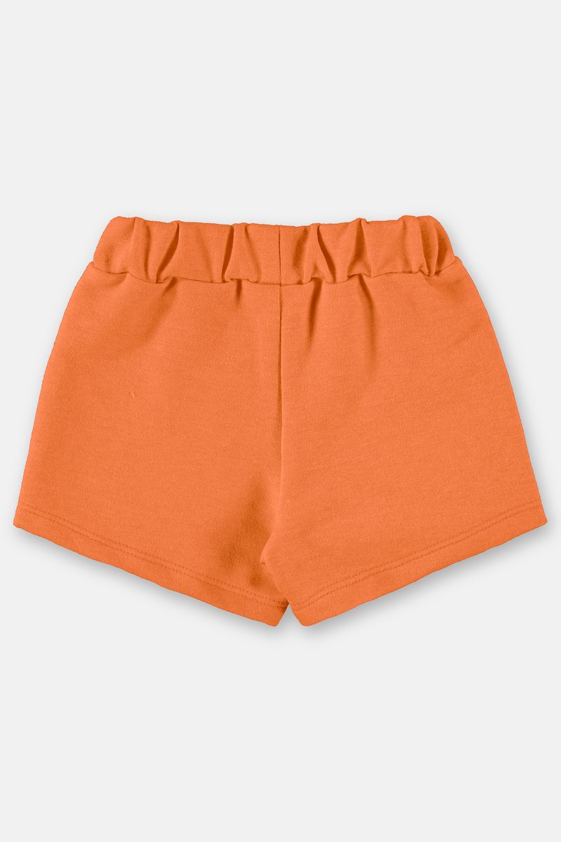Shorts-saia-basico-infantil-menina-em-moletom--Laranja--Up-Baby