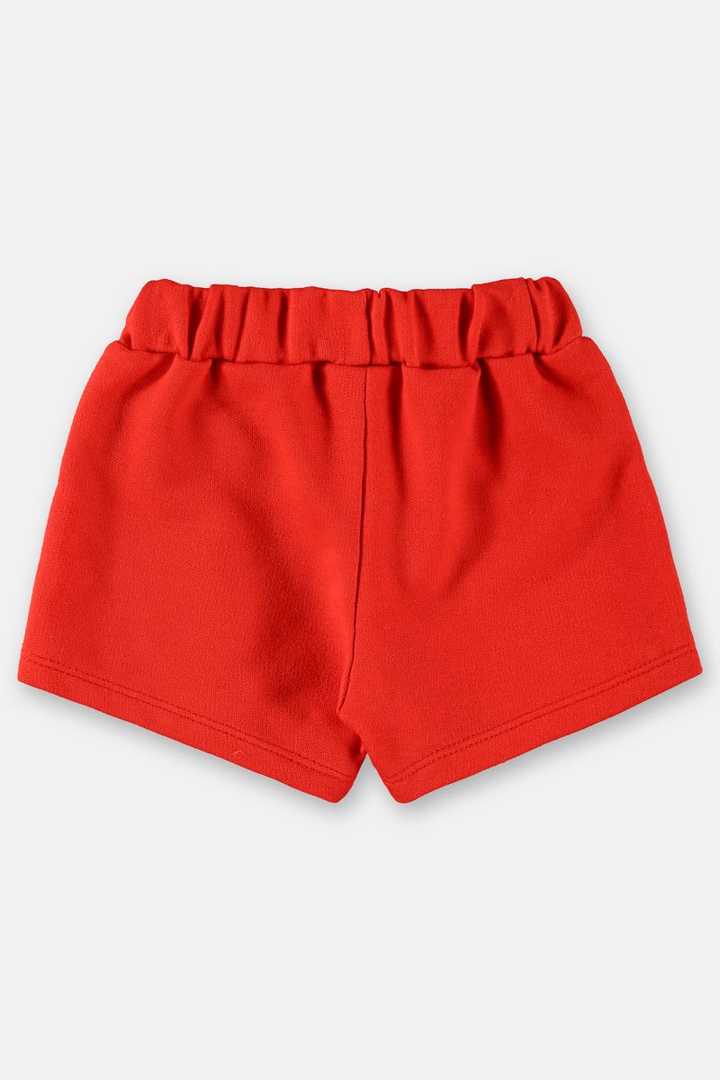 Shorts-saia-basico-infantil-menina-em-moletom--Vermelho--Up-Baby