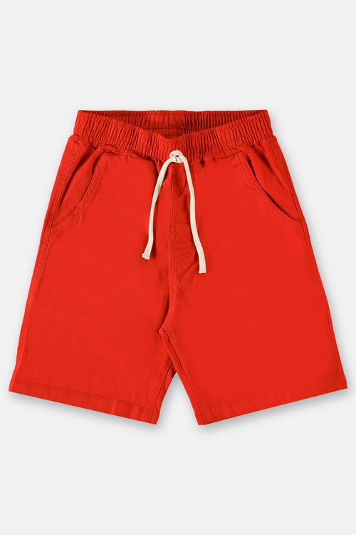 Bermuda básica infantil para meninos em sarja (Vermelho) Up Baby