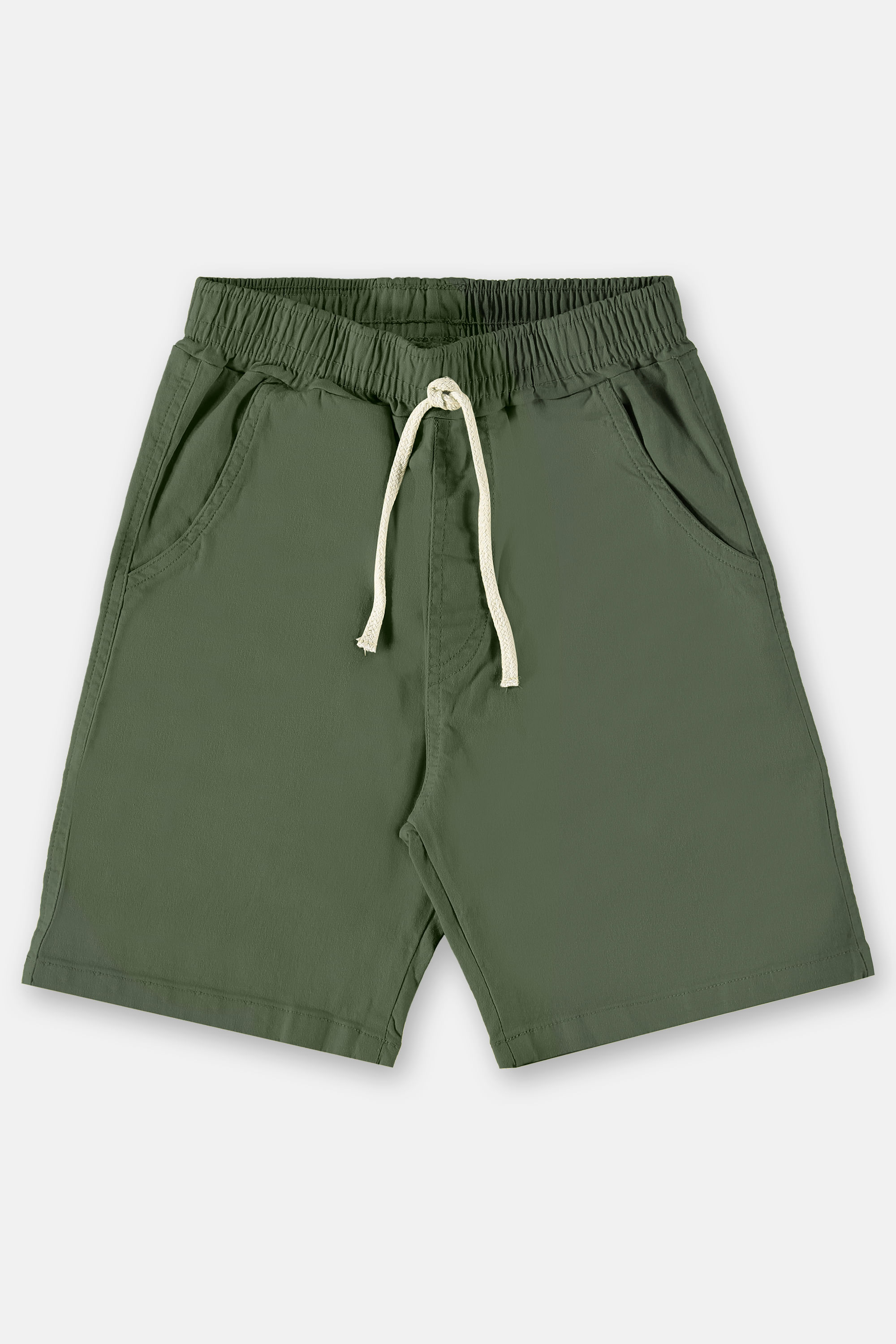 Bermuda básica infantil para meninos em sarja (Verde) Up Baby