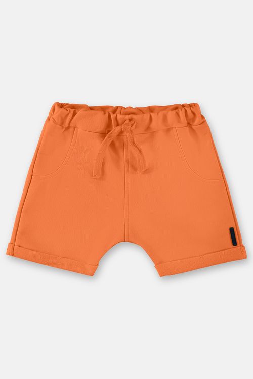 Short em Moletom Básico para Bebê (Laranja) Up Baby