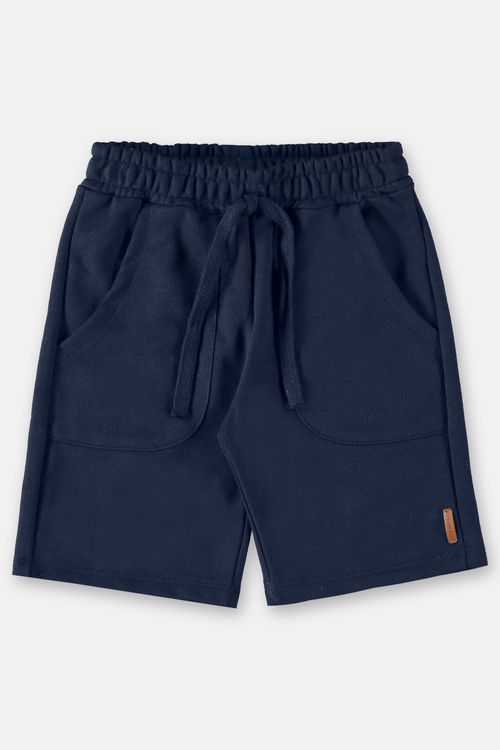 Bermuda Infantil Básica em Moletom (Azul) Up Baby
