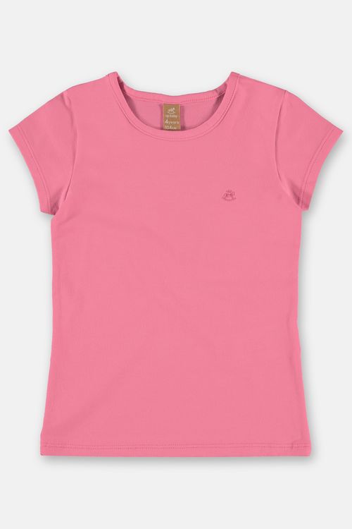 Blusa Infantil de Manga Curta para Menina (Rosa) Up Baby