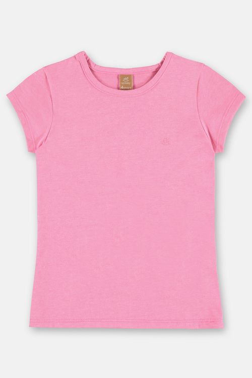 Blusa Infantil de Manga Curta para Menina (Rosa) Up Baby