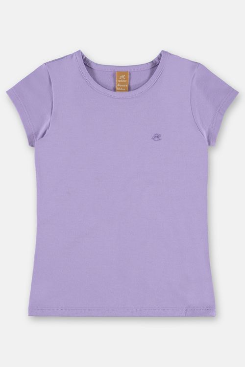 Blusa Infantil de Manga Curta para Menina (Roxo) Up Baby