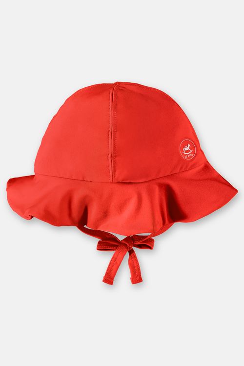 Chapéu bebê em Malha com Proteção UV FPS +50 (Vermelho) Up Baby