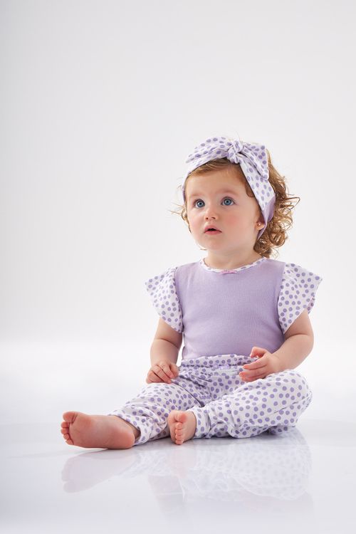 Calça para Bebê Menina em Suedine (Branco) Up Baby