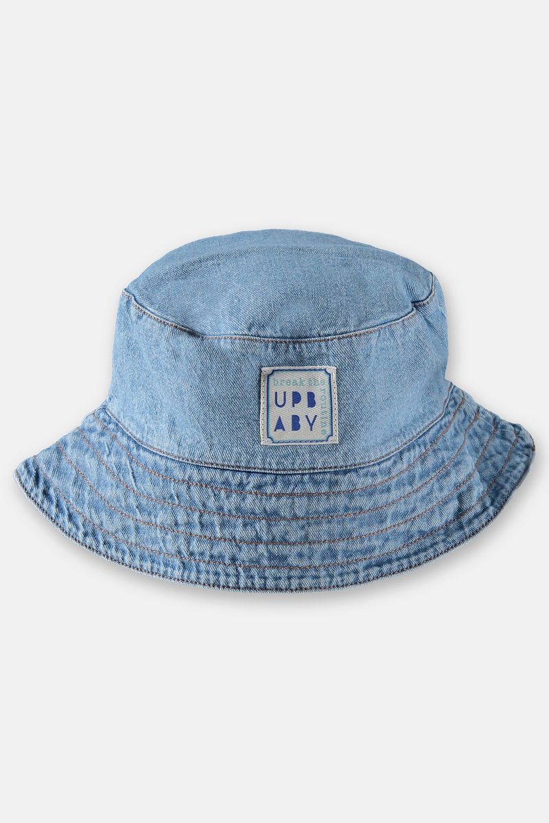 Bucket-Hat-Infantil-em-Jeans-Para-Menino--Azul--Up-Baby