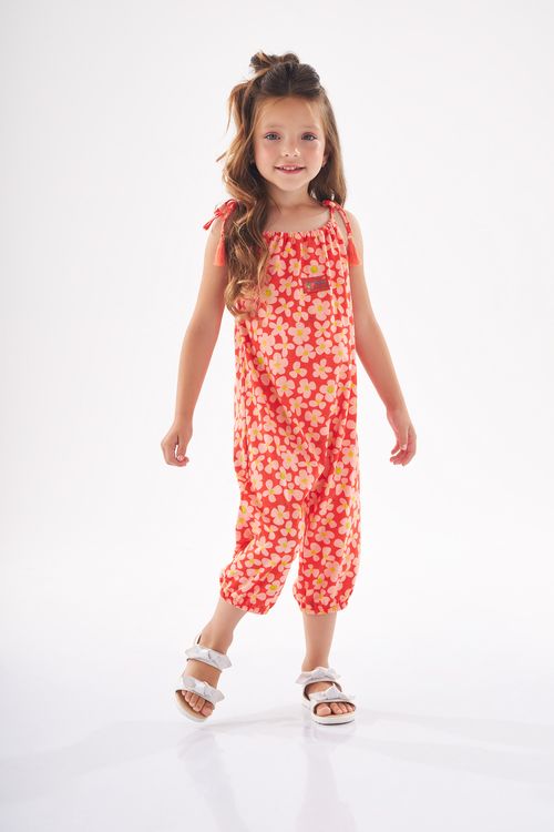 Macacão Infantil Estampado (Vermelho) Up Baby