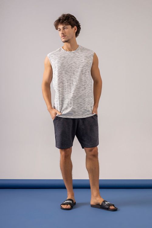 Regata Básica em Malha Jet Masculino (Branco) Just Basic