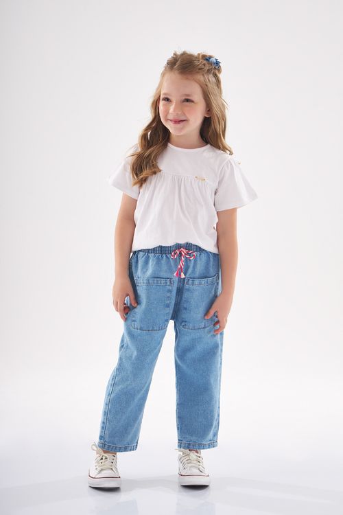 Calça em Jeans Menina (Azul) Up Baby