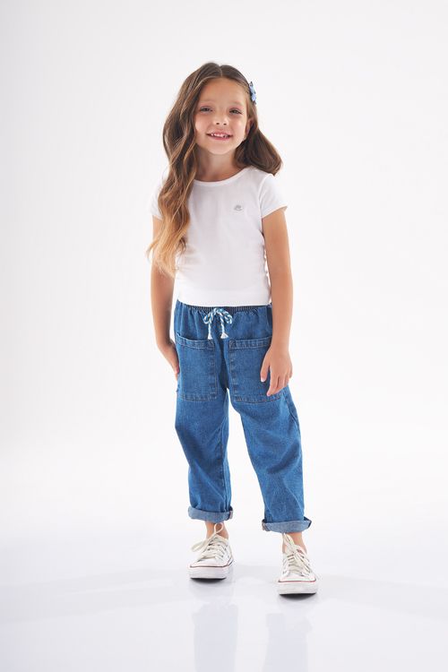 Calça em Jeans Menina (Azul) Up Baby