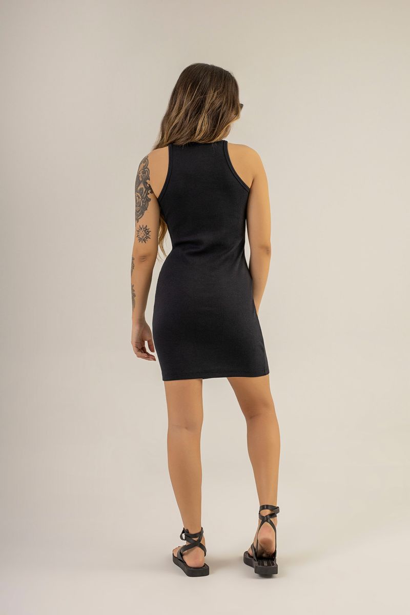 Vestido-Halter-Neck-em-Ribana--Preto--The-Philippines