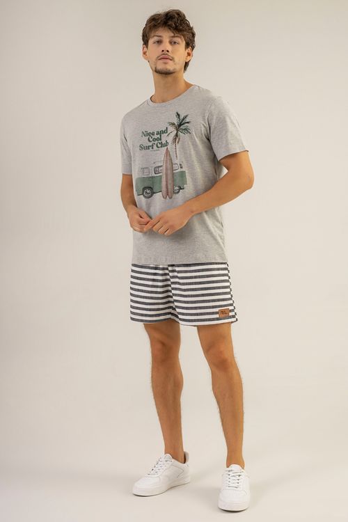 T-Shirt Surf Club Masculino (Cinza) The Philippines