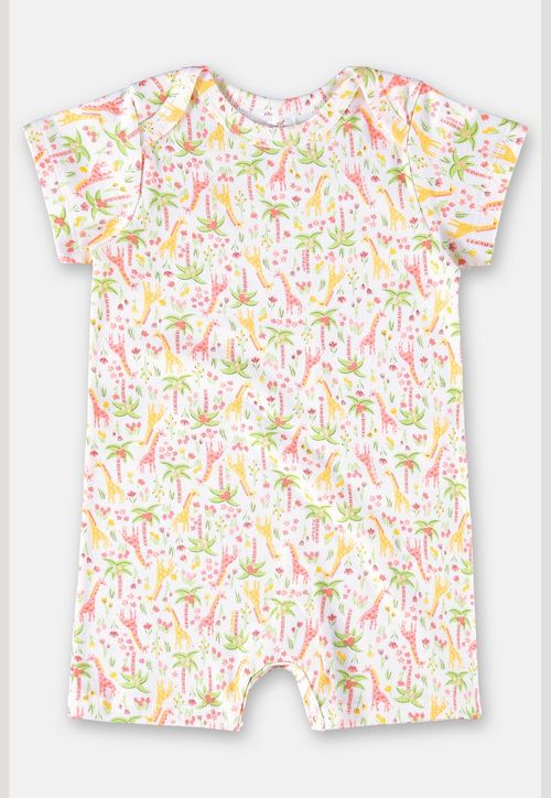 Macaquinho Curto em Suedine Feminino para Bebês (Amarelo) Up Baby