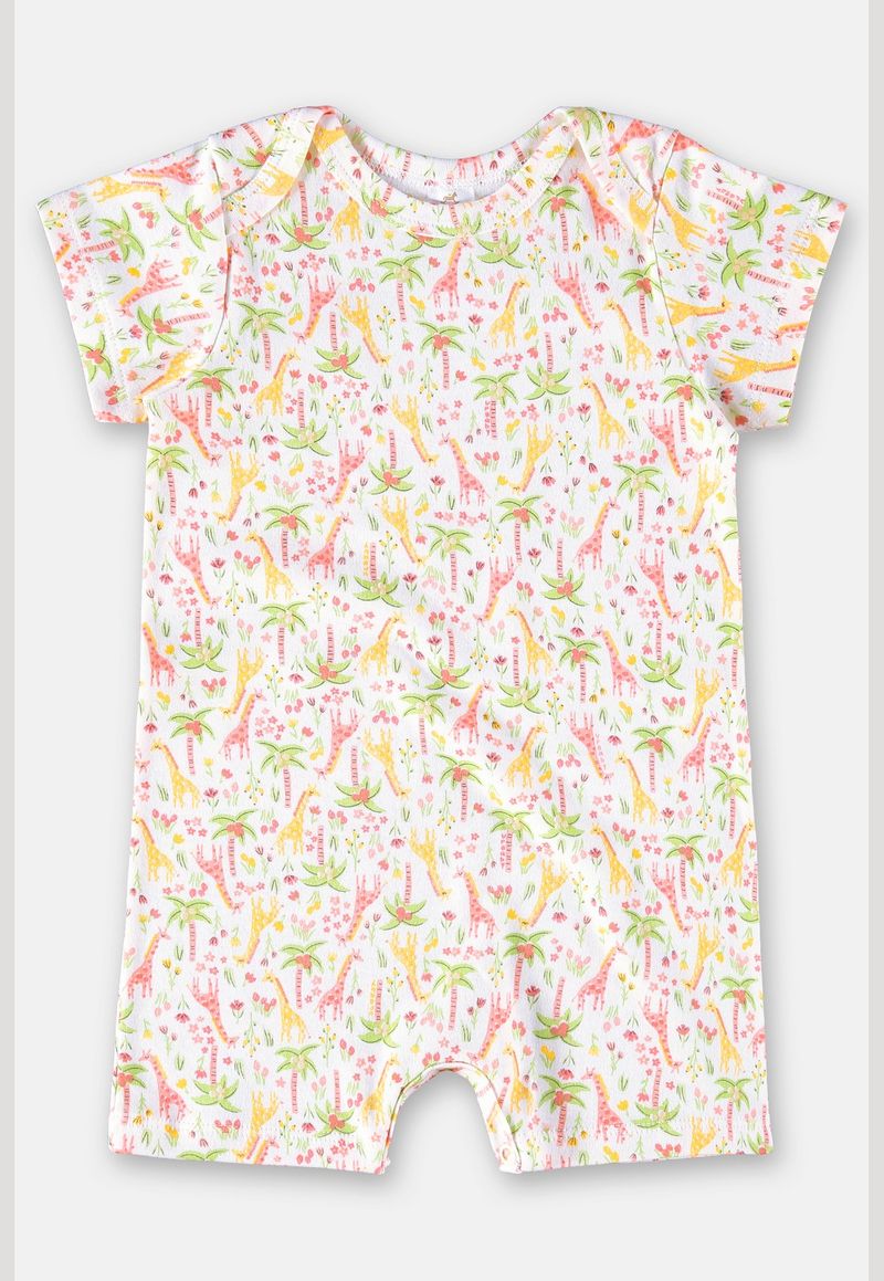 Macaquinho-Curto-em-Suedine-Feminino-para-Bebes--Amarelo--Up-Baby
