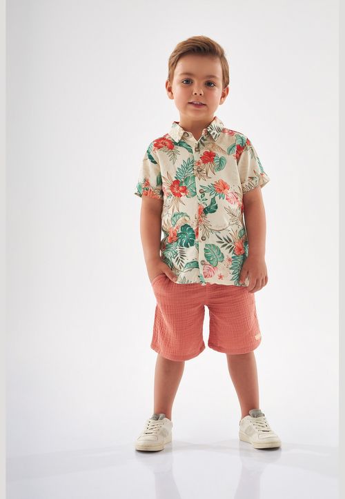 Conjunto Tropical Infantil Meninos (Bege) Up Baby