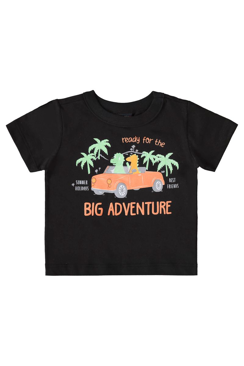 Conjunto-Camiseta-e-Bermuda-Infantil-Menino--Preto--Guloseima