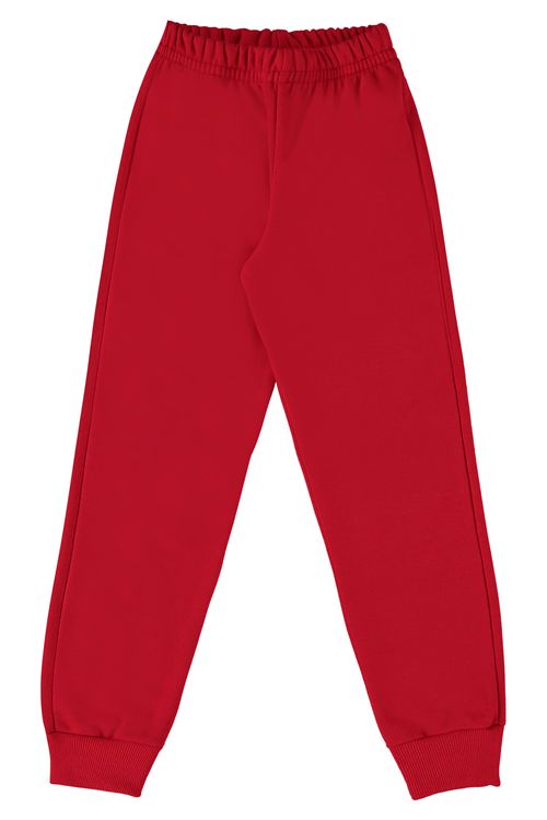 Calça Básica em Moletom para Menina (Vermelho) Guloseima