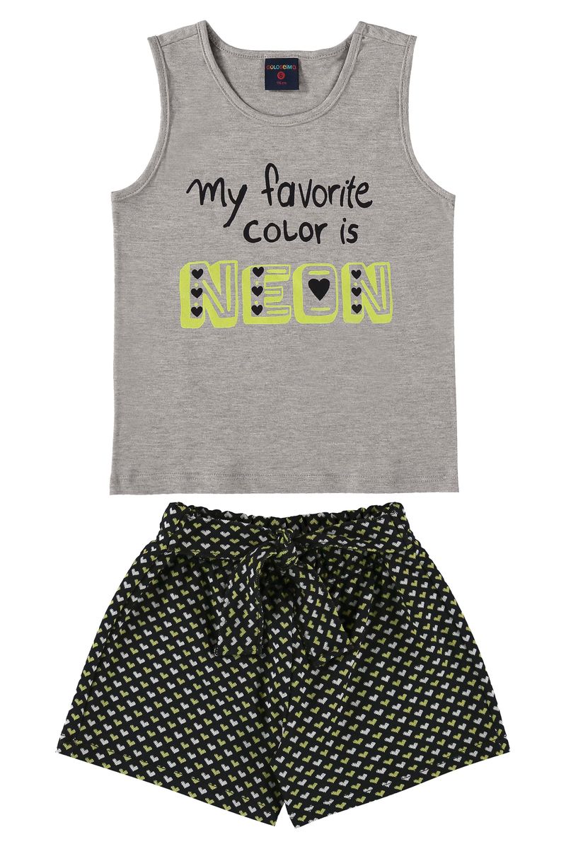 Conjunto-My-Favorite-color-is-Neon-Infantil--Cinza--Guloseima
