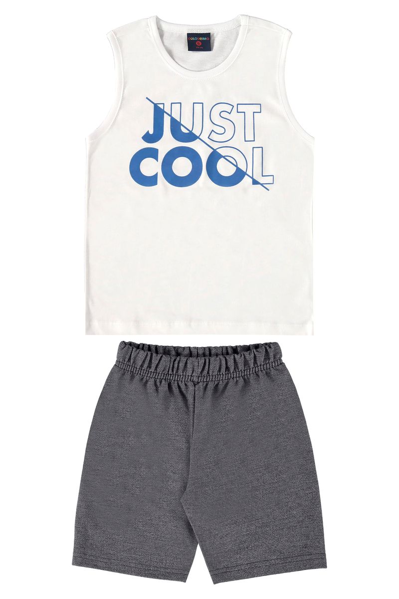 Conjunto-Just-Cool-Infantil-para-Menino--Branco--Guloseima-