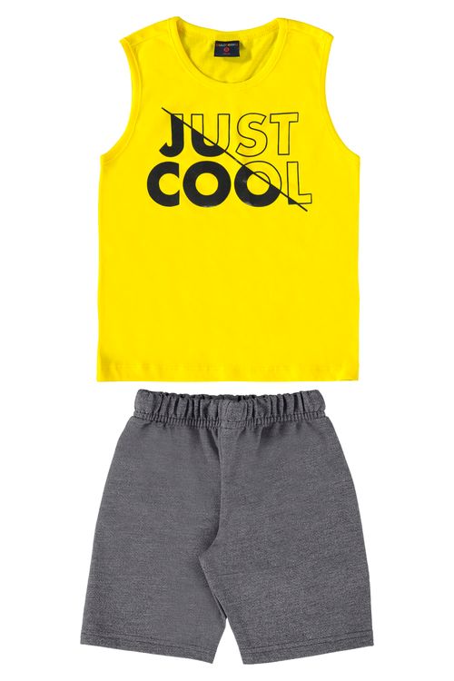 Conjunto Just Cool Infantil para Menino (Amarelo) Guloseima