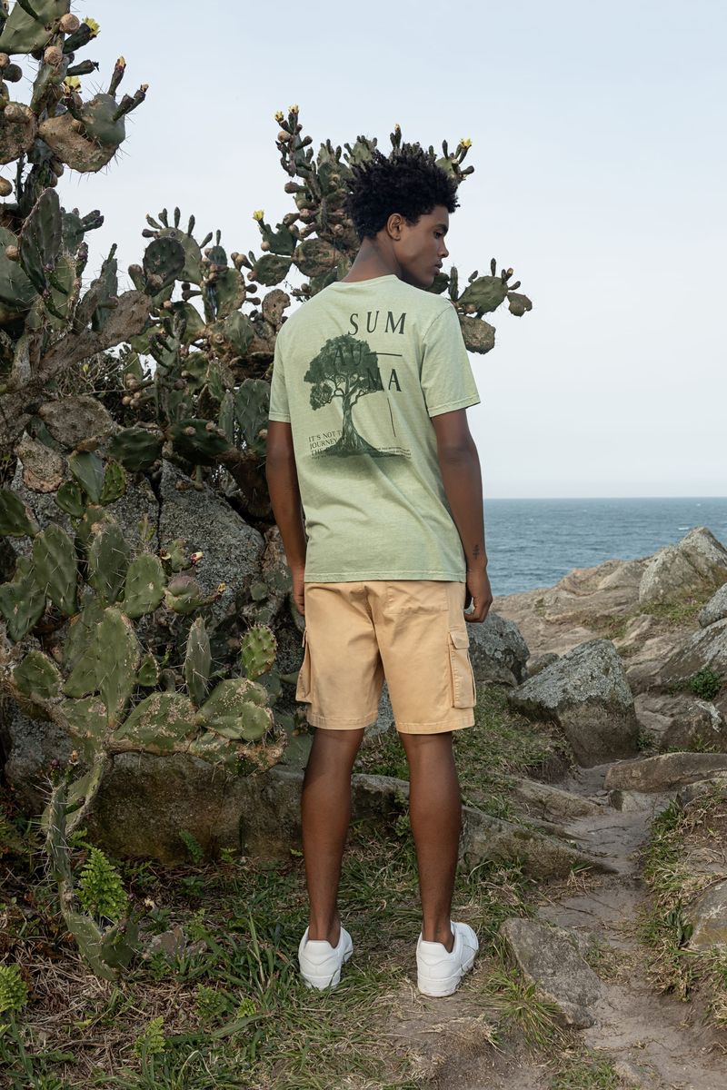 Camiseta-Masculina-com-Mangas-Curtas--Verde--The-Philippines