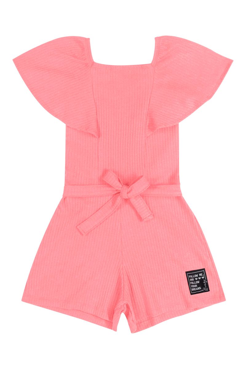 Macaquinho-Evase-Infantil-Menina--Rosa-Neon--Quimby