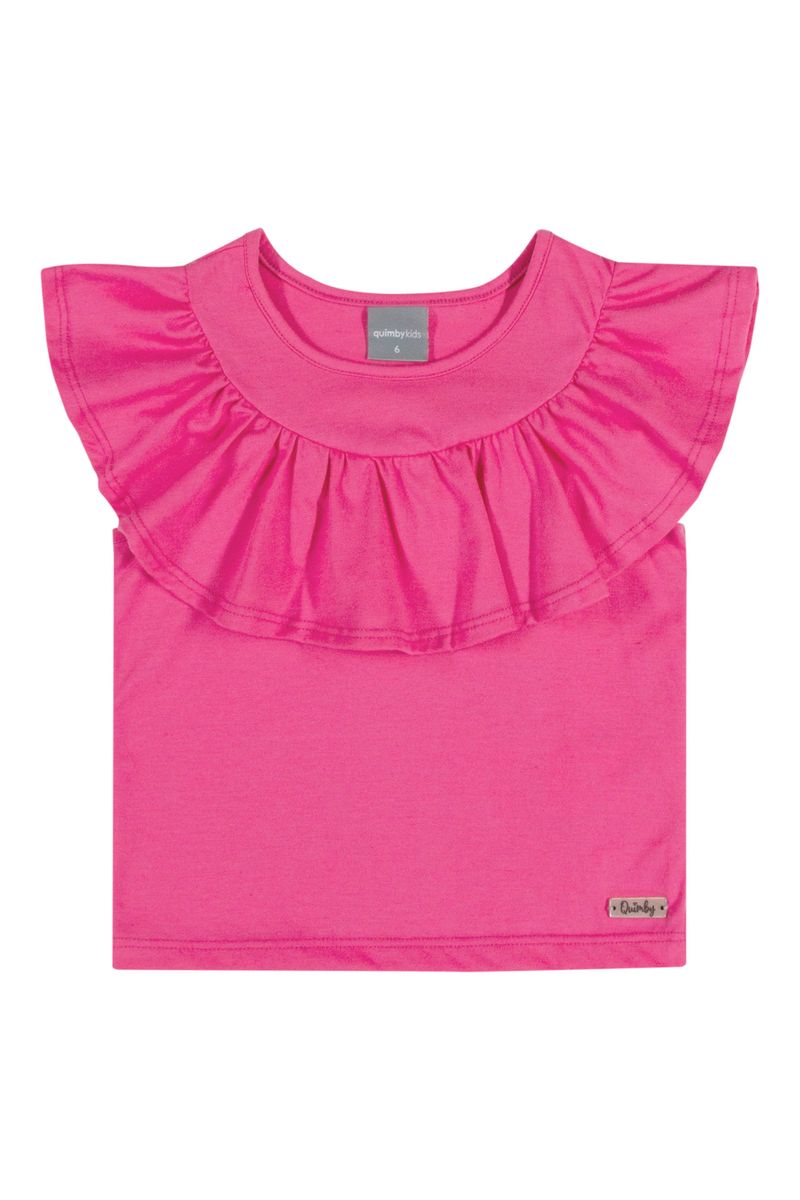 Blusa-com-Babado-Infantil-Menina--Pink--Quimby